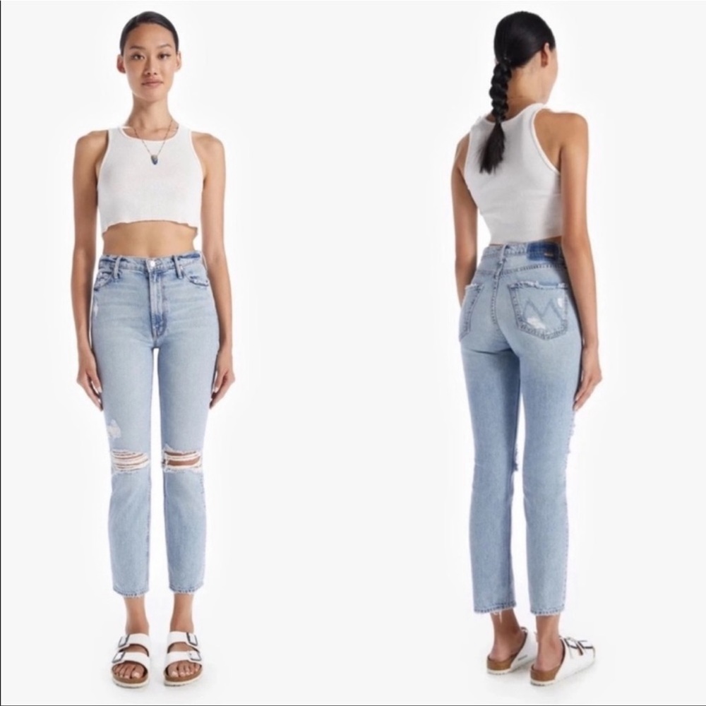 Mother Superior The Dazzler Ankle Lost It Blue Distressed Size 23 NWT - Picture 10 of 13